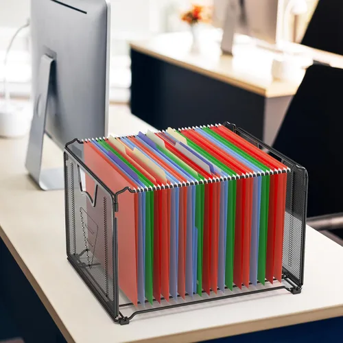 Miniatura 2 de Organizador de malla para archivos colgante de SimpleHouseware, color negro