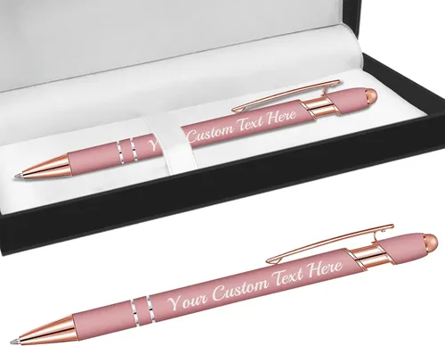 Miniatura 46 de Bolígrafos personalizados con lápiz óptico y grabado gratis, bolígrafos personalizados para negocios, graduación, aniversarios (hasta 500 unidades)