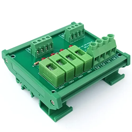 Miniatura 4 de Placa de módulo de distribución de energía con fusible de 4 posiciones para montaje en carril DIN, portafusibles de 0.197x0.787 in, con luz
