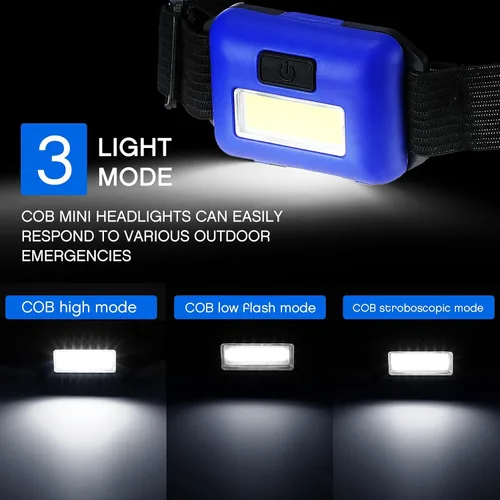 Miniatura 2 de Paquete de 48 linternas LED para faros delanteros, brillantes, impermeables, linterna de cabeza de inundación, 800 lúmenes a granel con 3 modos, 144