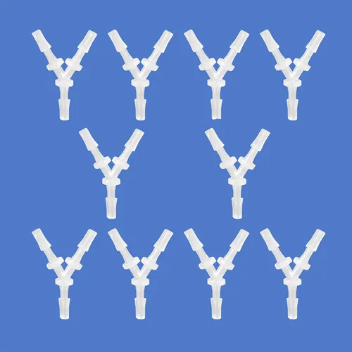 Miniatura 9 de Quickun 1/2 pulgada manguera de púas iguales en forma de Y 3 vías empalmador de juntas de plástico empalmador adaptador unión para tubería de línea