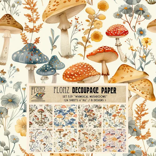 Miniatura 2 de Paquete de papel Decoupage (24 hojas de 6 x 6 pulgadas), papel tapiz de uvas Art Deco, papel de patrón de estilo vintage para decoupage, 32 ES