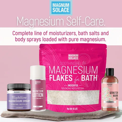 Miniatura 7 de Copos de magnesio para baño, escamas de cloruro de magnesio orgánico puro, sin perfume, 10 libras