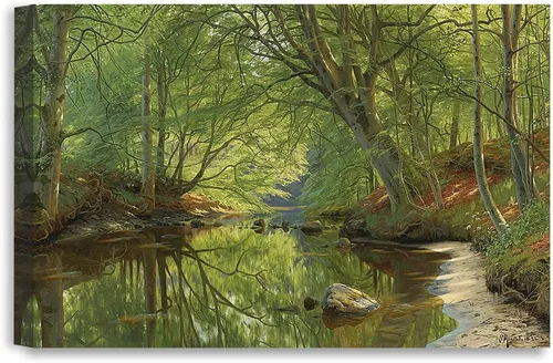 Miniatura 43 de DECORARTS - Impresiones de Giclee de Lirios de Agua de Claude Monet, Arte de Pared Enmarcado con Marco de Madera Maciza, Decoración de Jardín