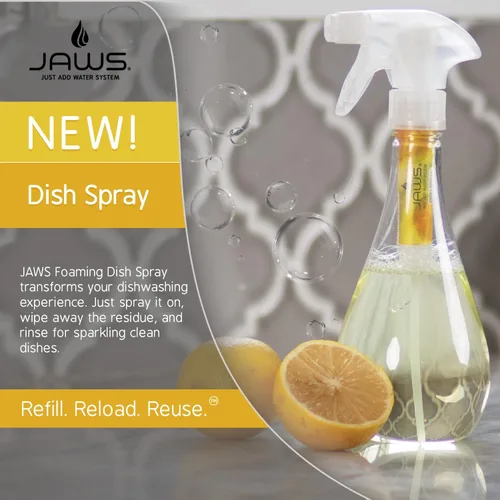 Miniatura 5 de JAWS Paquete de recambio de spray para platos. Incluye 2 cápsulas de recarga. Suministros de limpieza recargables.