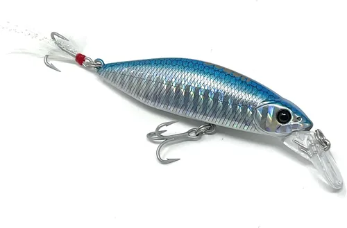 Miniatura 4 de VENSE La Bala Minnow Señuelo de pesca 2.756 in Super hundimiento agua dulce/agua salada dos anzuelos agudos 3X VMC Mod. 6504