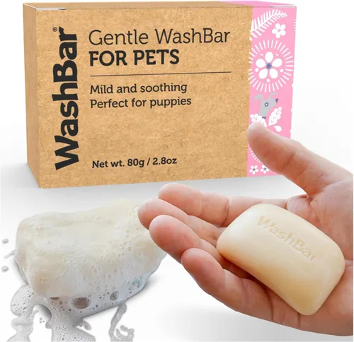 Gentle WashBar for Pets - Champú suave y seguro para cachorros para perros pequeños. Aroma fresco en una barra de jabón compacta y ligera. Adecuado