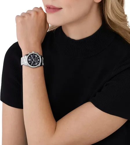 Miniatura 4 de Michael Kors Reloj de pulsera Lexington para mujer, plateado Glitz, MK7277 - Reloj cronógrafo Lexington Lux