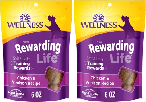 Miniatura 14 de Wellness Rewarding Life - Golosinas para perros, golosinas de entrenamiento, sin granos, pollo suave y cordero (bolsa de 6 onzas)