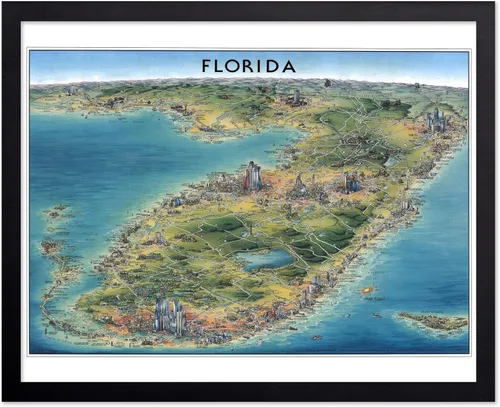 Miniatura 72 de Poster Master Póster retro de viaje con mapa monumental vintage de Florencia, arte italiano, gran regalo para hombres, mujeres, amantes