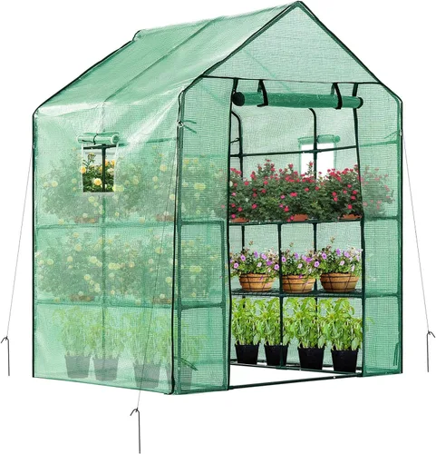 Miniatura 12 de VIVOSUN Invernadero portátil para caminar de 49 x 49 x 63 pulgadas, con cubierta de PVC y base desmontable, emergente instantáneo y plegable, mini