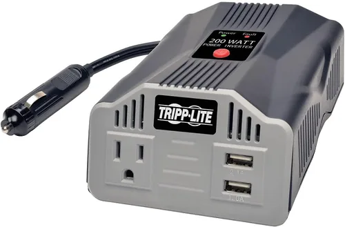 Miniatura 8 de Tripp Lite (PV100USB) Inversor de potencia de auto de 100 vatios, con 1 salida y 2 puertos de carga USB, inversor automático, ultracompacto. 100 W +