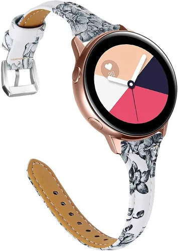 Miniatura 27 de JOYOZY Correa de cuero compatible con Samsung Galaxy Watch 6/7/FE/5/4 de 40 mm, 44 mm, Active (40 mm)/2 (40 mm) (44 mm), correa de muñeca delgada