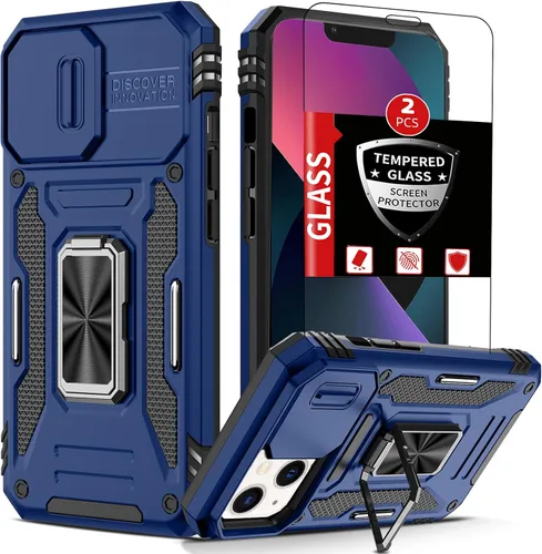 Miniatura 15 de Funda para iPhone 12 Pro Max con 2 protectores de pantalla, cubierta deslizante integrada para cámara para 12Pro Max, funda para teléfono