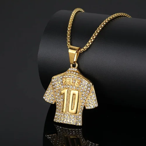 Miniatura 4 de Collar de jersey número 10, collar de fútbol número 10 para hombres, joyería con dije deportivo con dije de número 10, collar con colgante