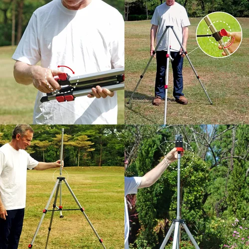 Miniatura 6 de Eden 94152 PRO - Trípode telescópico de peso pesado (5.37 libras) Aspersor de accionamiento turbo multipatrón, con kit de inicio de conexión rápida