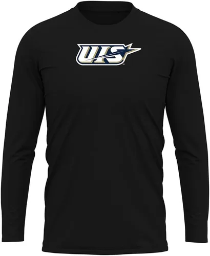 Miniatura 107 de Camisa deportiva de manga larga oficial de la NCAA Collegiate para hombre, colección negra con logotipo primario