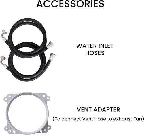 Miniatura 7 de 1.6 cu.ft. CONVERTIBLE Compact Combo Washer Dryer with Pet Cycle (Merlot)