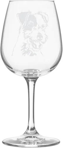 Miniatura 40 de Copa de vino de 12.75 onzas con diseño de perro grabado