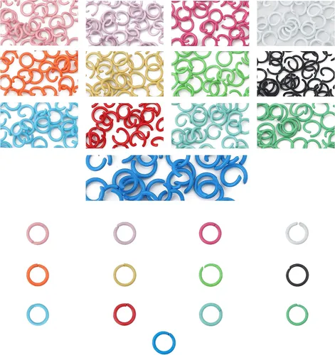 Anillos de salto de colores, 650 unidades, 13 colores, anillos de salto abiertos de hierro para suministros de fabricación de joyas, conectores de