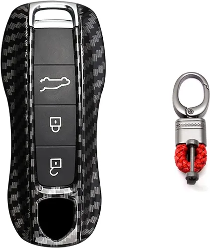 Miniatura 10 de Xotic Tech - Carcasa rígida de ABS con llavero, compatible con Porsche Cayenne, Panamera, Boxster, Cayman Carrera 918 Spyder Macan, llave
