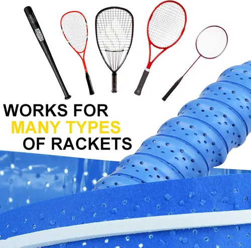 Miniatura 6 de Tennis Grip Tacky - Cinta de agarre para raqueta de tenis absorbente antideslizante para tenis, bádminton, pickleball mango de raqueta con bordes