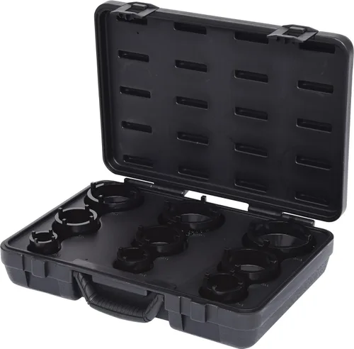 KS TOOLS Juego de enchufes para tuercas de ranura KM, pernos exteriores, 9 piezas