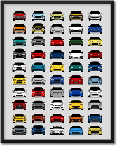 Miniatura 13 de Custom Car Posters Póster hecho a mano compatible con póster de American Muscle Car e impresión de automóviles clásicos y vehículos icónicos, 8 x 10