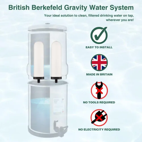 Miniatura 5 de British Berkefeld Doulton - Vela de elemento de agua compatible con filtro de agua Berkey de repuesto para sistema de filtro de agua por gravedad