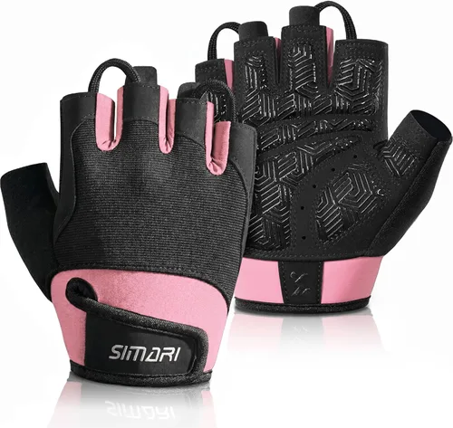 Miniatura 10 de SIMARI Guantes transpirables de entrenamiento para hombres y mujeres, guantes de levantamiento de pesas con acolchado, agarre, protección completa
