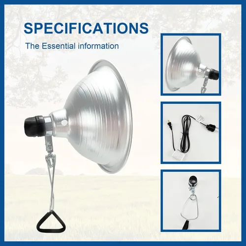 Miniatura 2 de Reflector de aluminio, enchufe E26 de 150 vatios (no incluye bombilla), cable de 6 pies 18/2 SPT-2