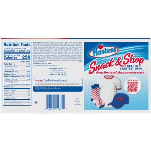 Miniatura 2 de Hostess Bakery, Garra de Oso de Queso y Cereza Estilo Danés, 16.5 Oz