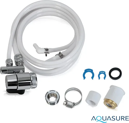 Miniatura 4 de Aquasure Sistema de filtración de agua potable para encimera de la serie Dash con bloque de carbono de 0.5 micrones (blanco)