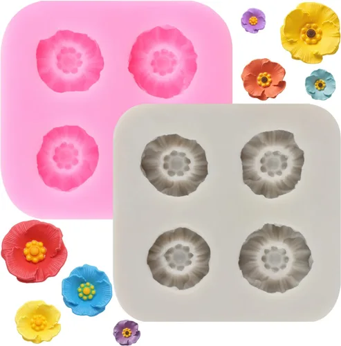 Miniatura 14 de Moldes de silicona de girasol, molde de fondant de flores para decoración de pasteles, decoración de cupcakes, pasta de caramelo de chocolate, juego