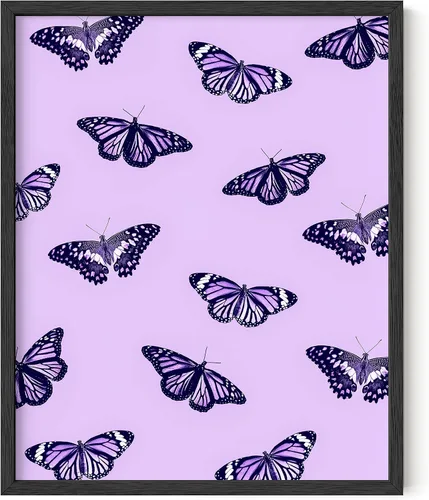 Miniatura 15 de HAUS AND HUES Arte de pared de mariposas: carteles estéticos para habitación, decoración de pared amarilla, sin marco, 12 x 16 pulgadas Mariposas