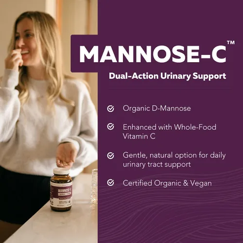 Miniatura 2 de Mannose-C - D-manosa orgánica + vitamina C de alimentos integrales, suplemento natural de apoyo para las infecciones urinarias para enjuagar