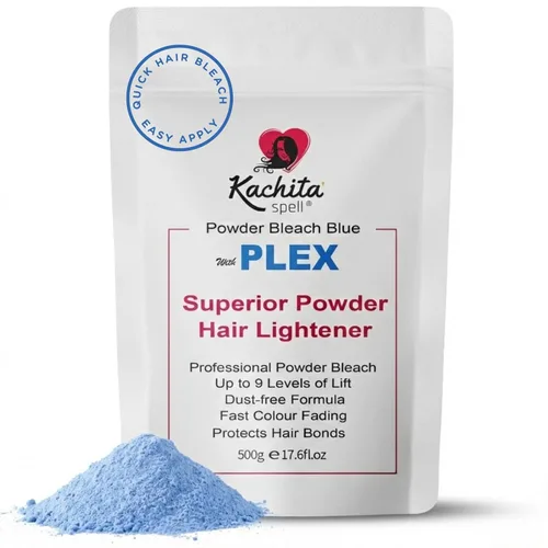 Kachita Spell Aclarador profesional para el cabello azul con tecnología Plex, hasta 9 niveles de polvo blanqueador y decoloración del cabello para