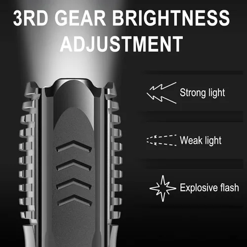 Miniatura 6 de 2 unids LED recargable USB de largo alcance mini portátil hogar resistente linterna iluminación LED linternas de alto brillo ajustable luz de flash