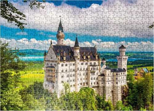 Miniatura 8 de MyPuzzle Neuschwanstein Castle On A Summer Day in Germany - Rompecabezas prémium de 100 piezas para adultos