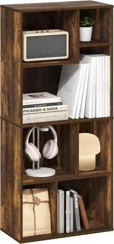 Miniatura 22 de Furinno Jaya Enhanced Home Estantería ajustable de 3 niveles, pino ámbar