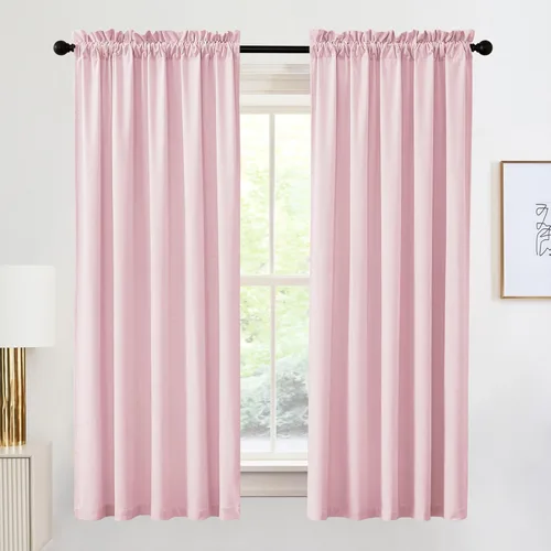 Miniatura 84 de RYB HOME Cortinas de terciopelo verde oliva de 72 pulgadas de largo, cortinas opacas con aislamiento térmico, tratamiento de ventana, decoración