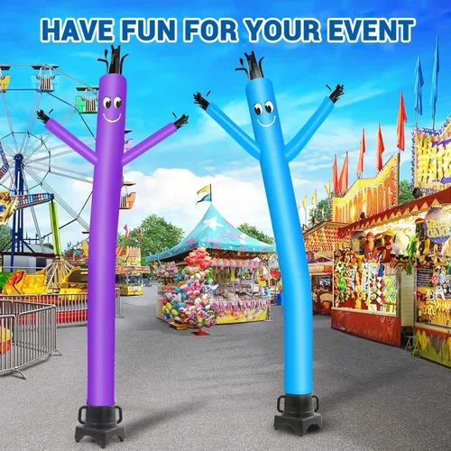 Miniatura 5 de MOUNTO 20ft 18inch Fly Puppet Dancer Tube Man Fly Guy Puppet Dancer (azul)