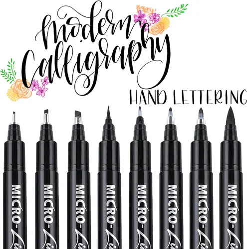 Miniatura 7 de Dyvicl Bolígrafos de letras de mano, pinceles de caligrafía, marcadores artísticos para principiantes, escribir, dibujar, ilustrar, álbumes