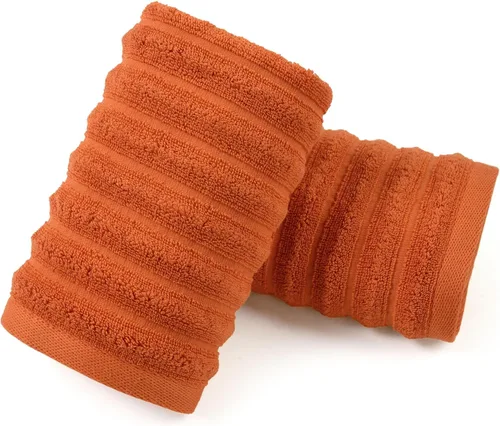 Miniatura 18 de Jacquotha Paquete de 2 toallas de mano de baño (negra) acanaladas, toallas faciales de algodón para habitación de invitados y spa, 13 x 29 pulgadas