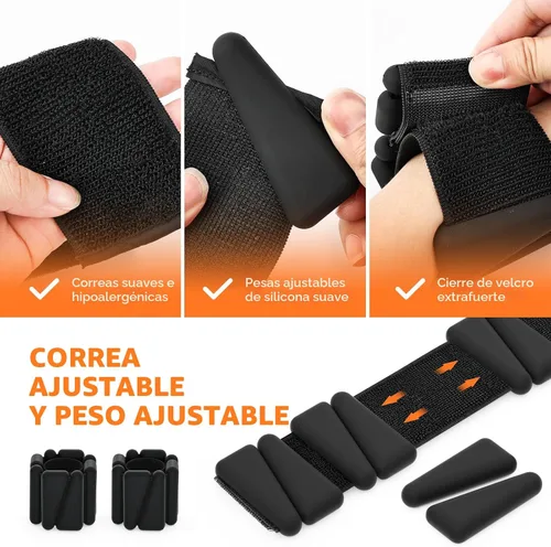 Miniatura 6 de Pesas de muñeca, pesas de tobillo para mujeres y hombres, pulsera ajustable con peso para muñeca para entrenamiento de gimnasio en casa, correr