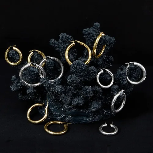 Miniatura 2 de Aretes de aro para mujer, aretes de plata de ley con cierre resistente, sin níquel ni plomo, aretes de aro para mujer para regalo de cumpleaños