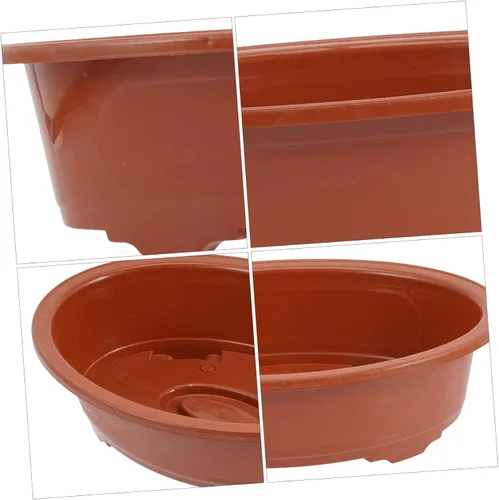 Miniatura 8 de HANABASS 4 macetas de plástico para decoración de habitación, macetas de jardín para interiores y exteriores, bonsái, macetas de plástico