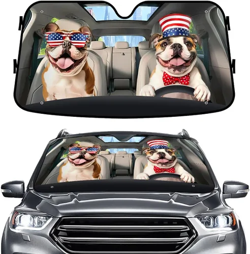Miniatura 41 de GENANY - Cubierta de parabrisas de flamenco para automóvil, SUV, camión (55 x 30 pulgadas), protector térmico plegable, persianas para ventanas