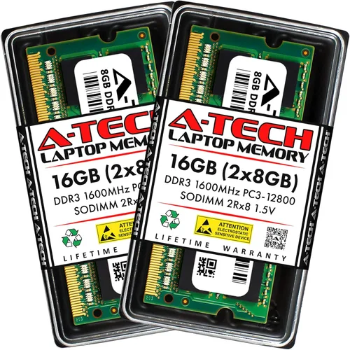 A-Tech Kit de 16 GB (2 x 8 GB) RAM para Fujitsu LIFEBOOK A572/F, A573/G, AH50/HN, AH56/K, NH532, S904, SH772, T725, T734, UH552 | DDR3 1600MHz
