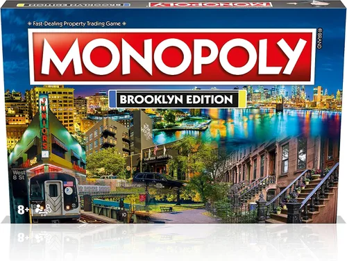 Miniatura 5 de Monopoly Juego de mesa Brooklyn Edition: 2-6 jugadores, juegos de mesa familiares para niños y adultos, juegos de mesa para niños de 8 años